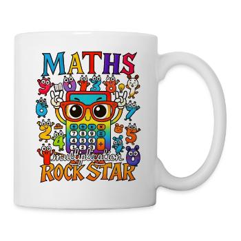 Jour de chiffre Maths Multiplication Rock Star - Mug blanc - blanc - Droite
