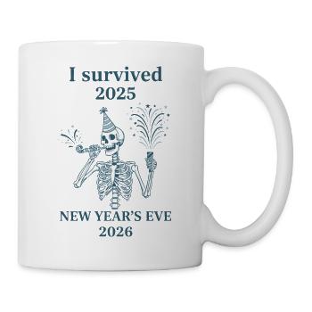J’ai survécu au réveillon du Nouvel An 2025 2026 - Mug blanc - blanc - Droite