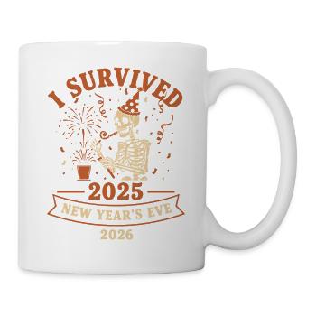 J’ai survécu au réveillon du Nouvel An 2025 2026 - Mug blanc - blanc - Droite