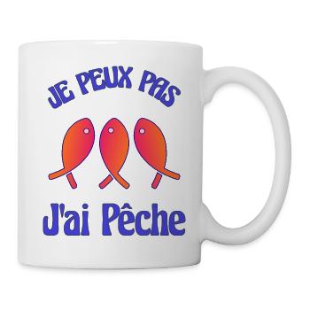 ICH KANN NICHT. ICH HABE GEFIEDERT. FISCHER. HUMOR. RUHESTAND - Tasse - Weiß - Rechts