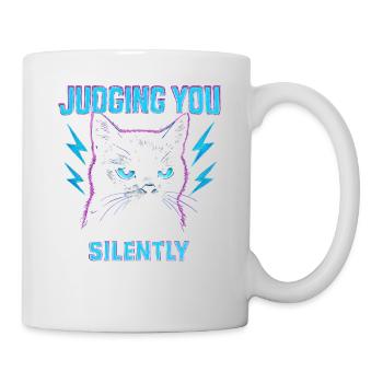 Humour félin, idée cadeau chat, animaux de compagnie drôles - Mug blanc - blanc - Droite