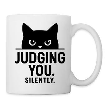 Humour félin, idée cadeau chat, animaux de compagnie drôles - Mug blanc - blanc - Droite