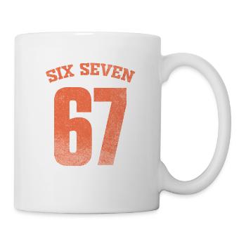 Mème du numéro universitaire Six Seven 67 - Mug blanc - blanc - Droite
