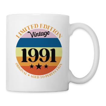 1991 Vintage Birthday Gift 91 Birthday - Mug - white - Right