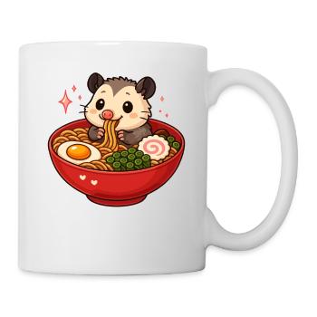 Opossum with noodles ramen kawaii opossum - Mug - white - Right