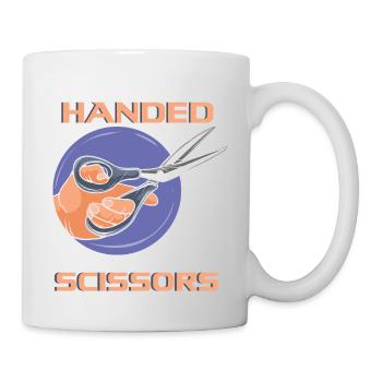 Funny Left Handed Scissors Southpaw Graphic - Tasse - Weiß - Rechts