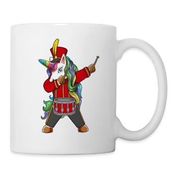 Dabbing Marching Band Unicorn Drummer Musician - Mug - white - Right