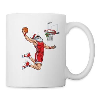 Dunking Santa Holiday Basketball Spirit Bold  - Mug - white - Right