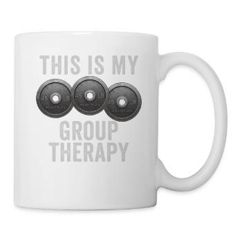 Voici mon plan de poids amusant en thérapie de groupe - Mug blanc - blanc - Droite