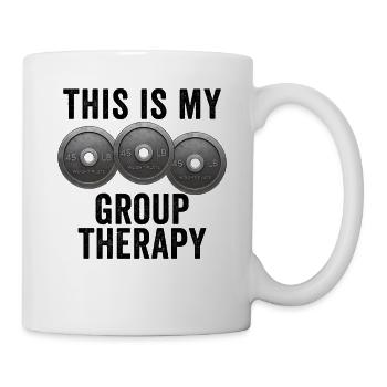 Voici mon plan de poids amusant en thérapie de groupe - Mug blanc - blanc - Droite