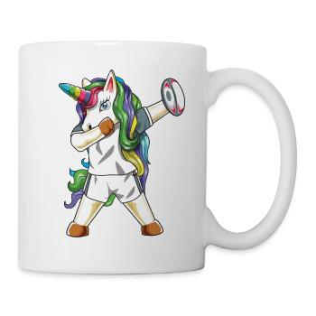Rugby-Einhornspieler Dabbing Funny Game Sport - Tasse - Weiß - Rechts
