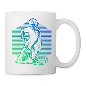 Einfach Floorball zeitloses Design - Tasse - Weiß - Rechts