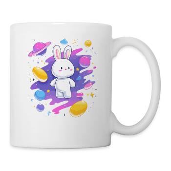 Galaktischer Hase im Nebel - Tasse - Weiß - Rechts