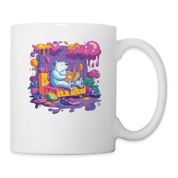 Colorful bear harvest in the flow of colors - Mug - white - Right
