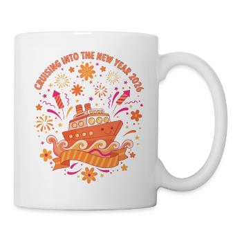 En route vers les feux d’artifice du Nouvel An 2026 - Mug blanc - blanc - Droite