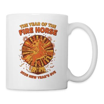 The Year Of The Fire Horse 2026 New Year's Eve - Mug - white - Right