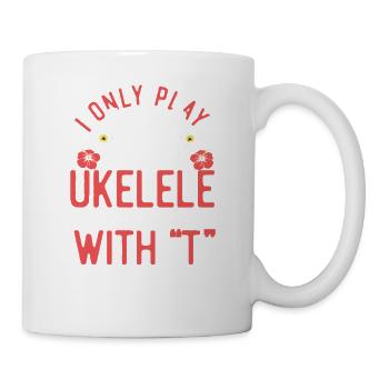 Ukulélé hawaïen que je ne joue que - Mug blanc - blanc - Droite