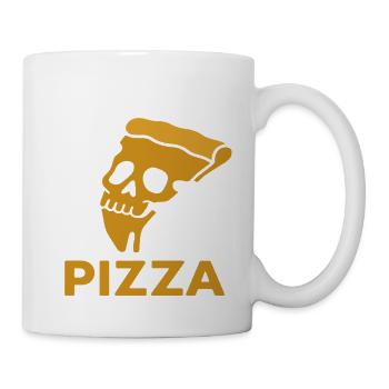 Ruhe in Pizza Skull Slice Funny Food Design - Tasse - Weiß - Rechts