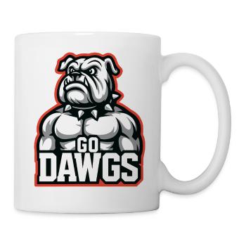 Go Dawgs Bulldog Mascot Sports Design - Mug - white - Right