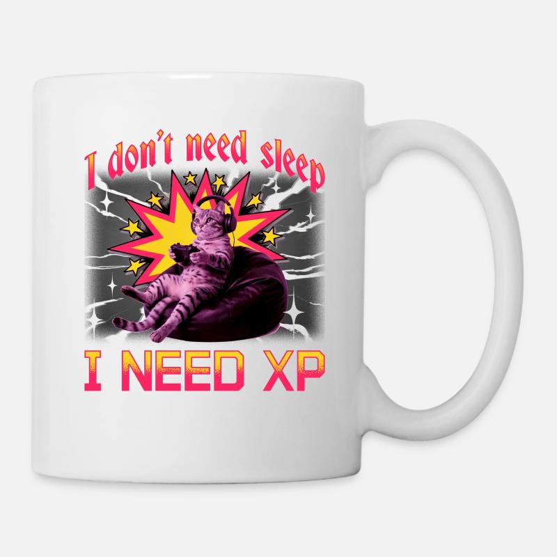 Funny Gaming Gamer Cat - Mug - white
