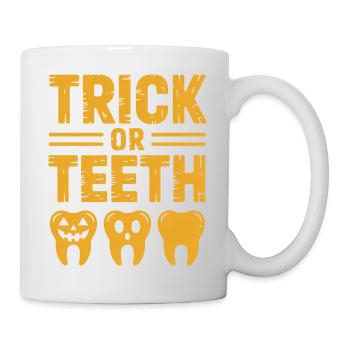 Trick or Teeth Halloween Tees - Mug - white - Right