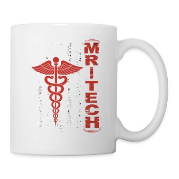 Rote MedTech Caduceus Flagge - Tasse - Weiß - Rechts