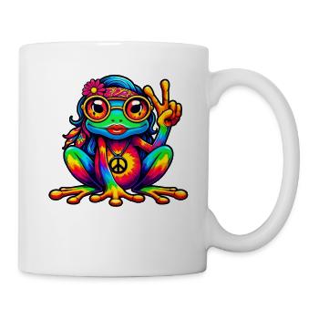 Hippie Frog 70s 1970s 60s Party - Mug - white - Right