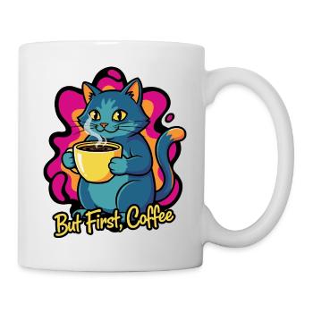 Coffee Cat – But First Coffee - Mug - white - Right