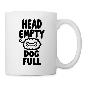 Head Empty Dog Full Hundeliebe - Tasse - Weiß - Rechts