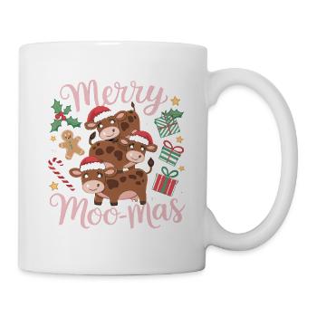 Joyeux Moo Mas Vaches de Noël drôles pour les fans de vaches - Mug blanc - blanc - Droite