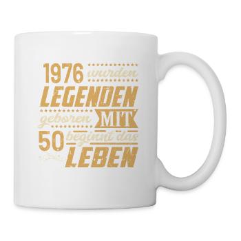 Vintage 1976 Legends Grunge Birthday Life - Mug - white - Right