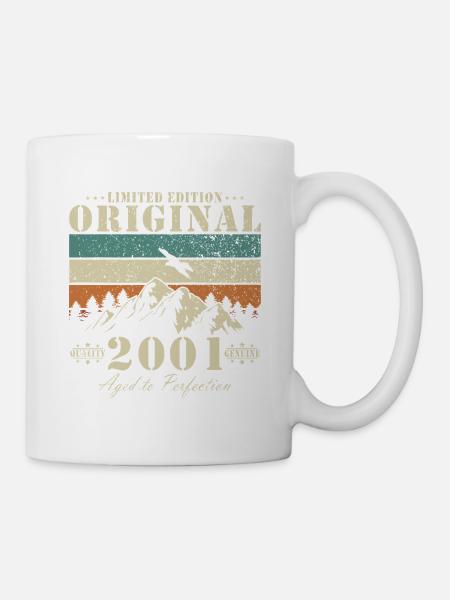 Limitierte Original 2001 Berglandschaft - Tasse - Weiß
