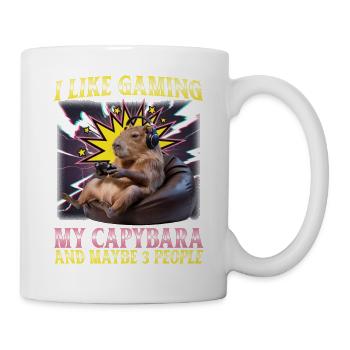 Joueur Drôle de Capybara - Mug blanc - blanc - Droite