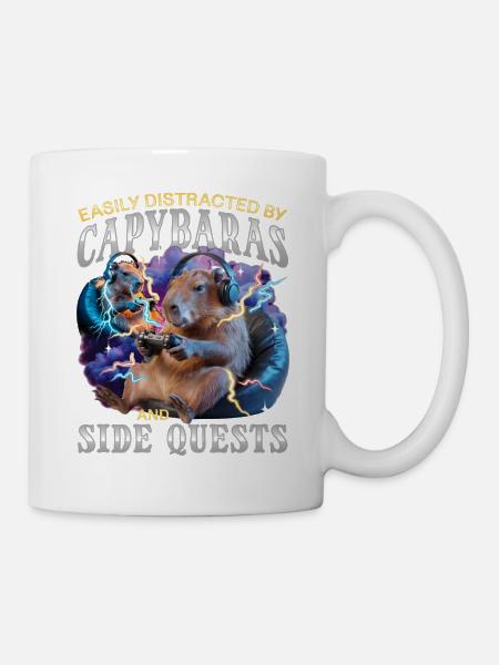 Funny Gaming Gamer Capybara - Tasse - Weiß