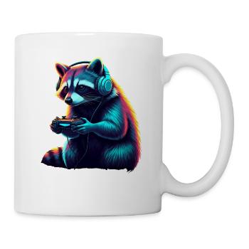 Jeux vidéo de ratons laveurs Jeux vidéo d’animaux Raton laveur drôle - Mug blanc - blanc - Droite