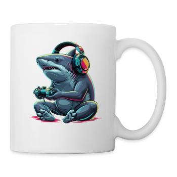 Shark Gaming Animal Video Games Funny Shark - Mug - white - Right