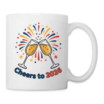 Santé à la conception de la célébration des feux d’artifice 2026 - Mug blanc - blanc - Droite