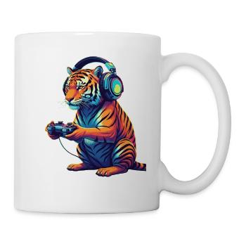 Tiger Gaming Animal Video Games Funny Tiger - Mug - white - Right