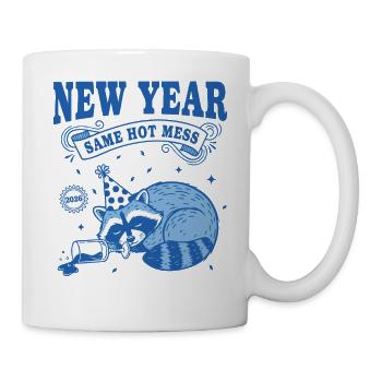 New Year Same Hot Mess 2026 Party Design - Mug - white - Right