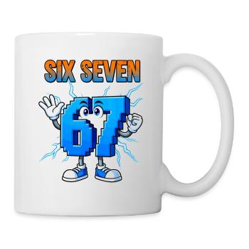 67 Gen Alpha Six Seven Italian 6 7 Brainrot - Mug - white - Right