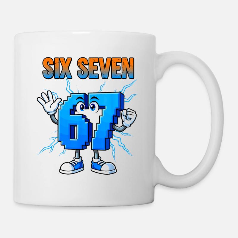67 Gen Alpha Six Sieben Italienisch 6 7 Brainrot - Tasse - Weiß