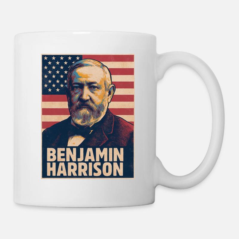Benjamin Harrison USA - Tasse - Weiß