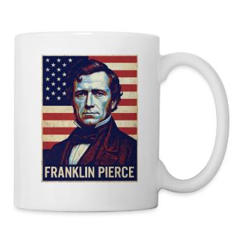 Affiche vintage de Franklin Pierce - Mug blanc - blanc - Droite
