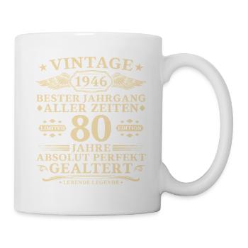 80 Years Perfectly Aged 1946 Vintage - Mug - white - Right