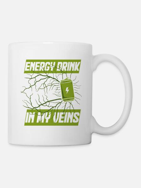 Energy Drink In My Veins - Tasse - Weiß