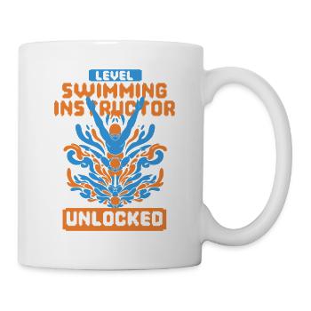 Schwimmlehrer Level Swimming Instructor Unlocked - Mug - white - Right