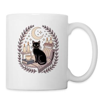 Sortilège de lune gothique gothique doux, douillet, chat - Mug blanc - blanc - Droite