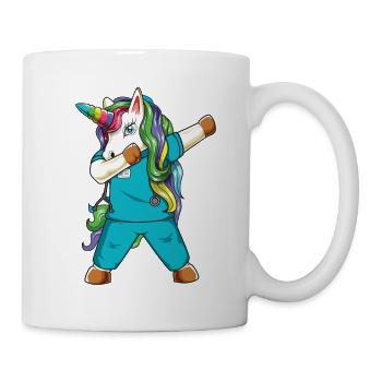 Vie d’infirmière praticienne licorne - Mug blanc - blanc - Droite