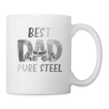 Best Dad Pure Steel - Tasse - Weiß - Rechts