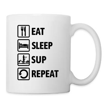 Eat Sleep SUP Repeat - Standup Paddling - Mug - white - Right
